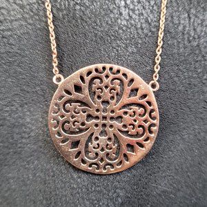 Unique Boho-Style Mandala Rose Gold Necklace